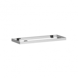 Metallsockel PRO, alusilber, BxH 1000x50 mm, mit Bodenausgleichsfüßen