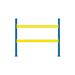 Palettenregal für 9 Europaletten, BxTxH 2925x1100x2500 mm, Tragbalkenebenen mit 38 mm Spanplattenböden, Fachlast 2900 kg/Tragbalkenpaar